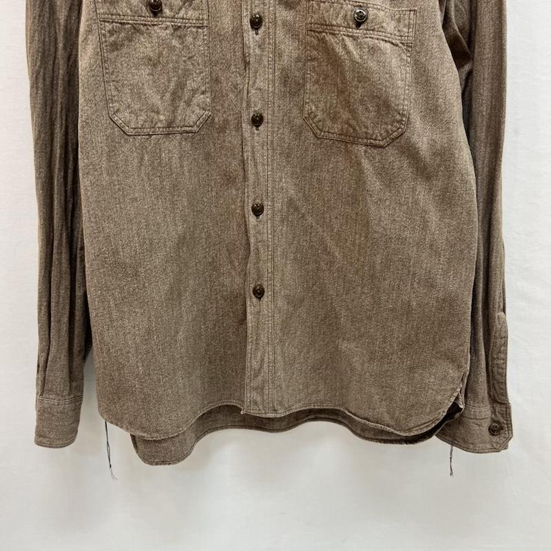 バズリクソンズ Buzz Rickson s シャツ、ブラウス 長袖 BR26082 コットン・コバート ワークシャツ シャンブレー M 茶 / ブラウン / brown メンズ USED 古着 中古 50161471