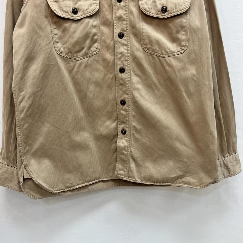 バズリクソンズ Buzz Rickson s シャツ、ブラウス 長袖 ヘリンボーン ワークシャツ BR26081 M ベージュ / ベージュ / beige メンズ USED 古着 中古 50161472