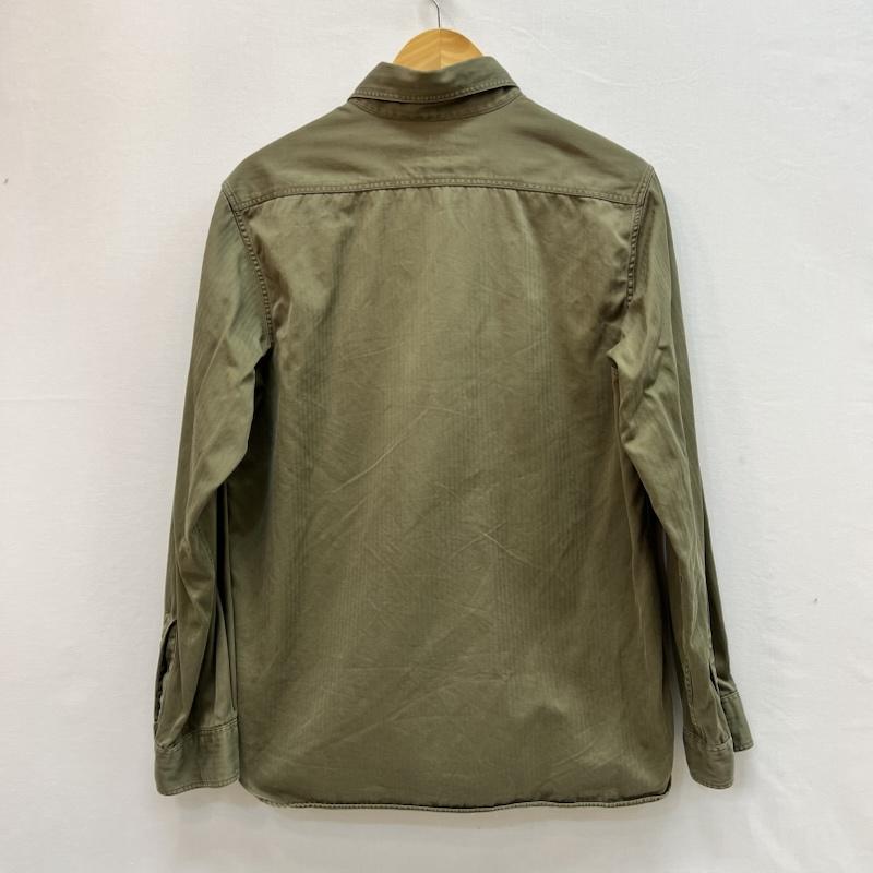 バズリクソンズ Buzz Rickson s シャツ、ブラウス 長袖 ヘリンボーン ワークシャツ BR26081 M カーキオリーブ / カーキオリーブ / メンズ USED 古着 中古 50161473