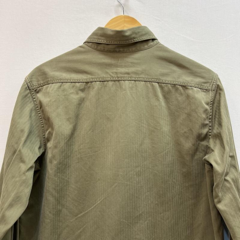 バズリクソンズ Buzz Rickson s シャツ、ブラウス 長袖 ヘリンボーン ワークシャツ BR26081 M カーキオリーブ / カーキオリーブ / メンズ USED 古着 中古 50161473