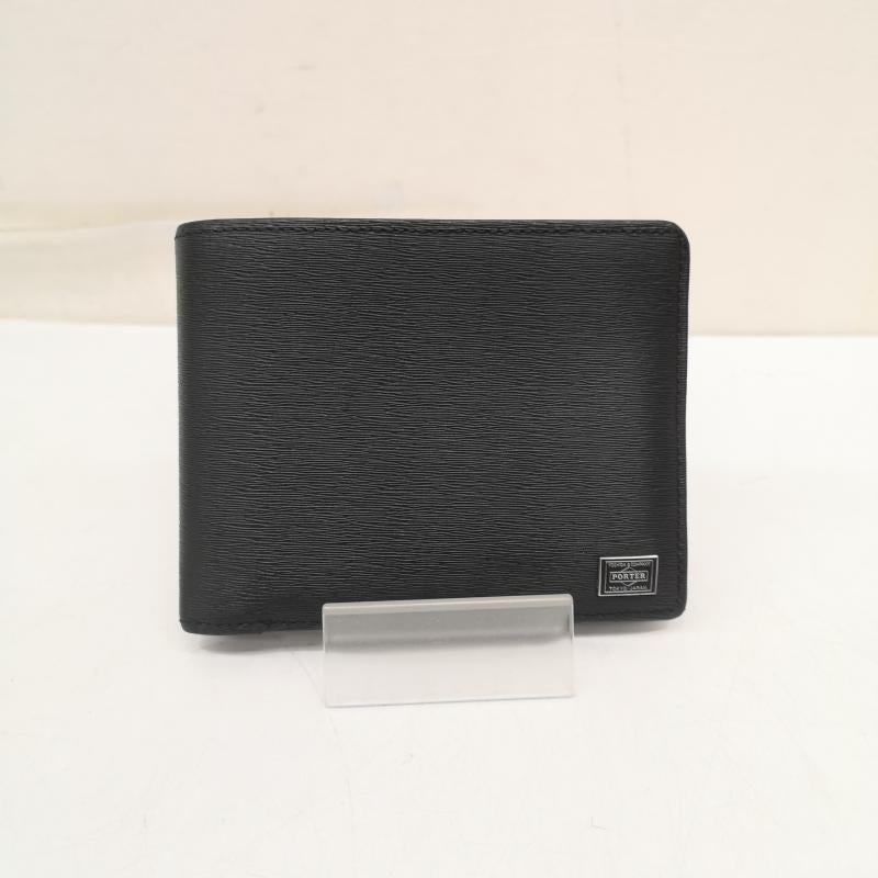 ポーター PORTER 財布 二つ折り CURRENT WALLET カレント ウォレット - 黒 / ブラック / black メンズ USED 古着 中古 50161480
