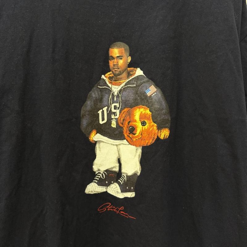 古着 USED Tシャツ 半袖 Stilas DROP OUT BEAR Kanye West カニエ Ye イェ navy XL XL プリント X キャラクター 紺 / ネイビー / navy メンズ USED 古着 中古 50161482