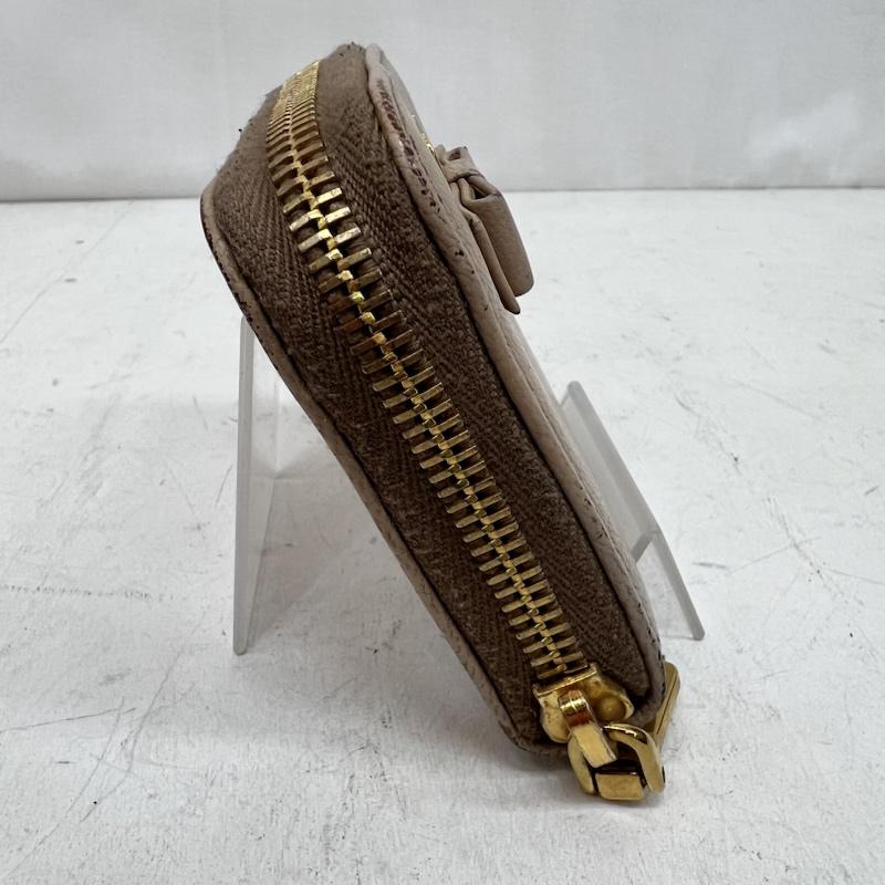 ミュウミュウ miu miu 財布 コンパクト財布 レザー リボン コインケース Cipria - ベージュ / ベージュ / beige レディース USED 古着 中古 50161491