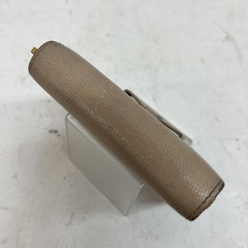 ミュウミュウ miu miu 財布 コンパクト財布 レザー リボン コインケース Cipria - ベージュ / ベージュ / beige レディース USED 古着 中古 50161491