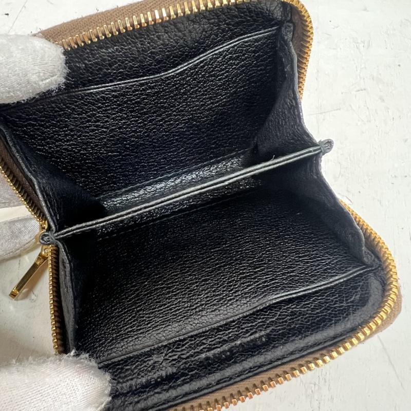 ミュウミュウ miu miu 財布 コンパクト財布 レザー リボン コインケース Cipria - ベージュ / ベージュ / beige レディース USED 古着 中古 50161491