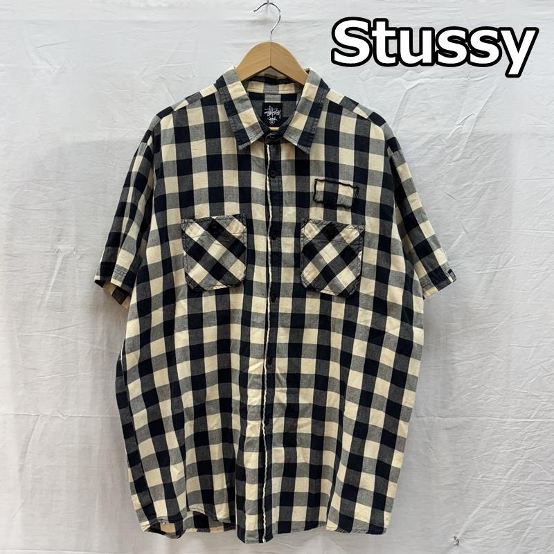ステューシー STUSSY シャツ、ブラウス 半袖 インド製 バッファローチェック ビッグサイズ 半袖 シャツ XL メンズ USED 古着 中古 50161496