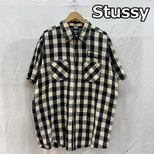 ステューシー STUSSY シャツ、ブラウス 半袖 インド製 バッファローチェック ビッグサイズ 半袖 シャツ XL メンズ USED 古着 中古 50161496