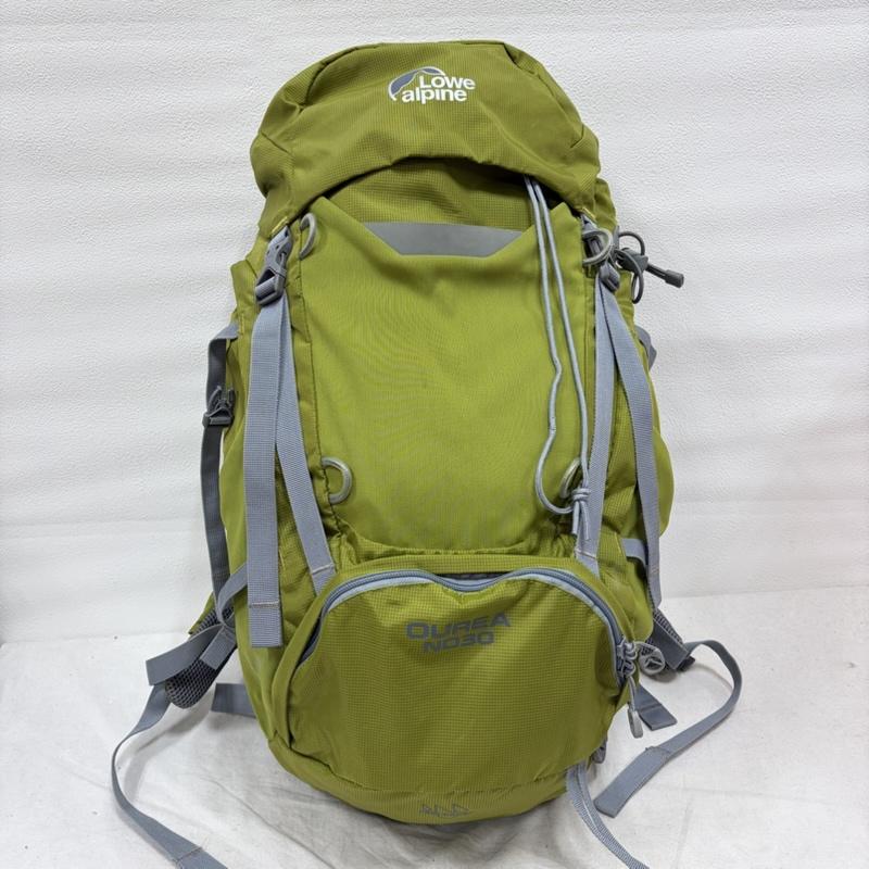 ロウアルパイン Lowe alpine リュックサック、デイパック リュックサック、デイバッグ DUREA ND30 リュック デイパック メッシュ レインカバー付き 大容量 アウトドア バックパック - ロゴ、文字 X プリント 黄緑 / イエローグリーン / メンズ USED 古着 中古 50161497