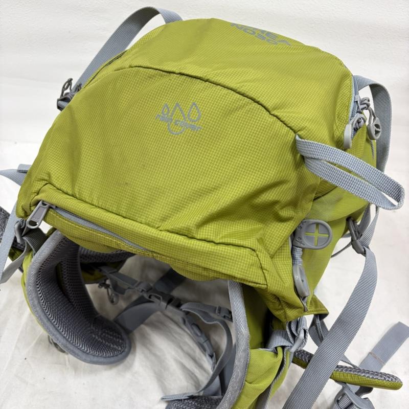 ロウアルパイン Lowe alpine リュックサック、デイパック リュックサック、デイバッグ DUREA ND30 リュック デイパック メッシュ レインカバー付き 大容量 アウトドア バックパック - ロゴ、文字 X プリント 黄緑 / イエローグリーン / メンズ USED 古着 中古 50161497