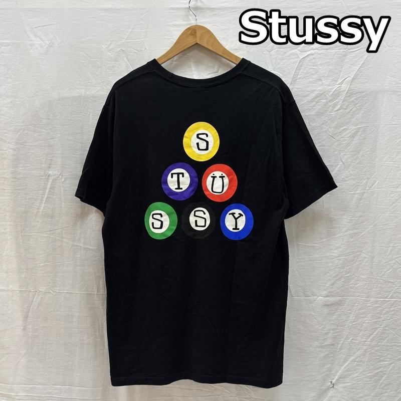ステューシー STUSSY Tシャツ 半袖 Billiards Tee ビリヤード プリント クルーネック Tシャツ M 黒 / ブラック / black メンズ USED 古着 中古 50161498