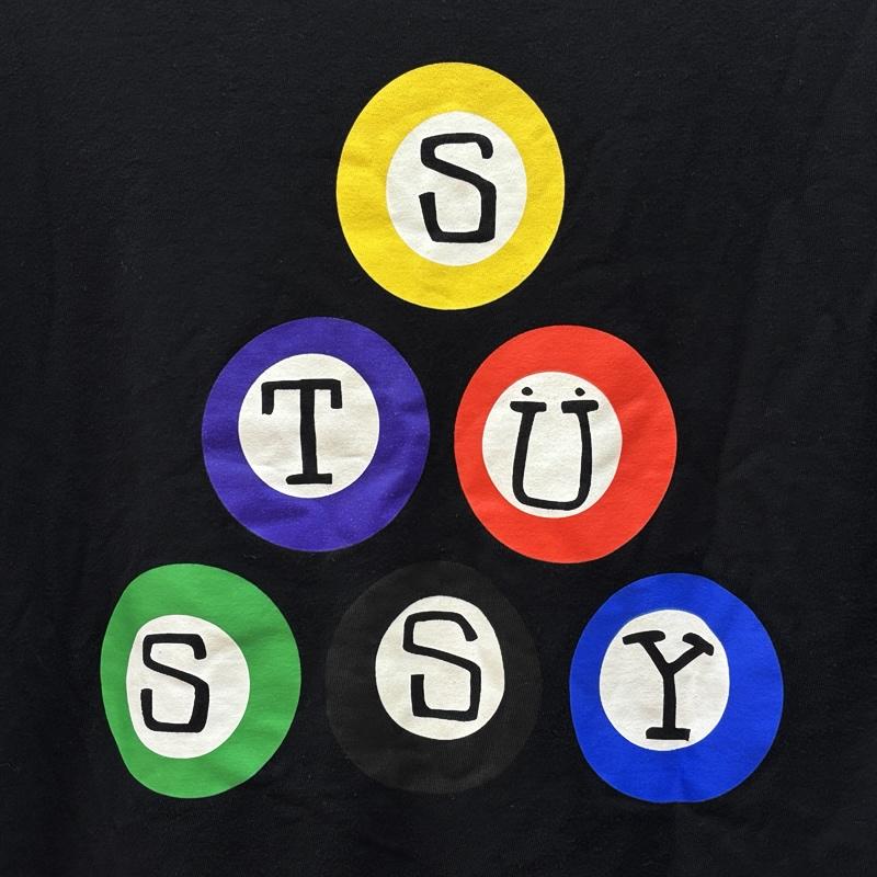 ステューシー STUSSY Tシャツ 半袖 Billiards Tee ビリヤード プリント クルーネック Tシャツ M 黒 / ブラック / black メンズ USED 古着 中古 50161498