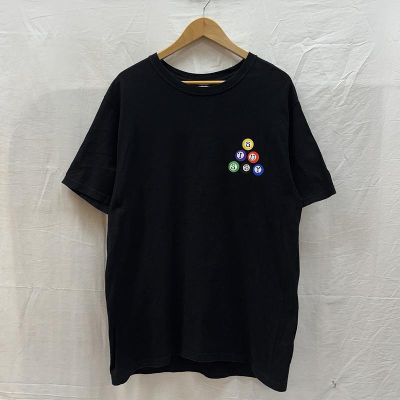ステューシー STUSSY Tシャツ 半袖 Billiards Tee ビリヤード プリント クルーネック Tシャツ M 黒 / ブラック / black メンズ USED 古着 中古 50161498