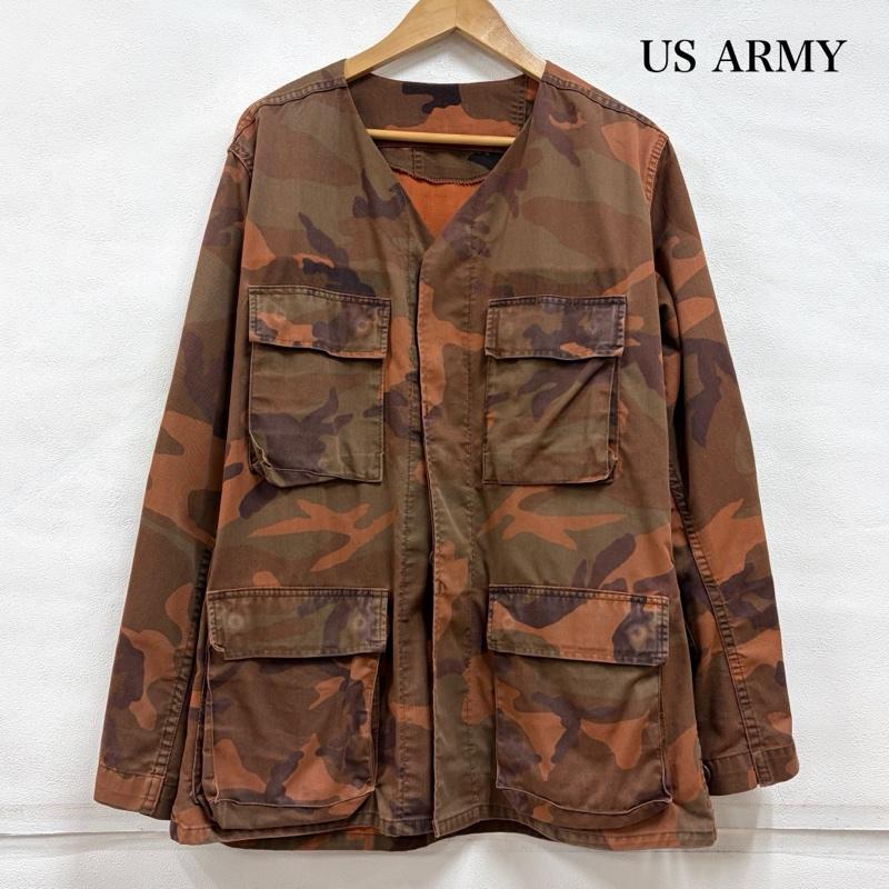 ＵＳフルギ US古着 ジャケット、上着 ジャケット、ブレザー US ARMY 後染め アメリカ軍 ウッドランド カモ ジャケット ミリタリー 迷彩 - カモフラージュ柄・迷彩 橙 / オレンジ / orange X カーキ / カーキ / khaki X 茶 / ブラウン / brown メンズ USED 古着 中古 50161499
