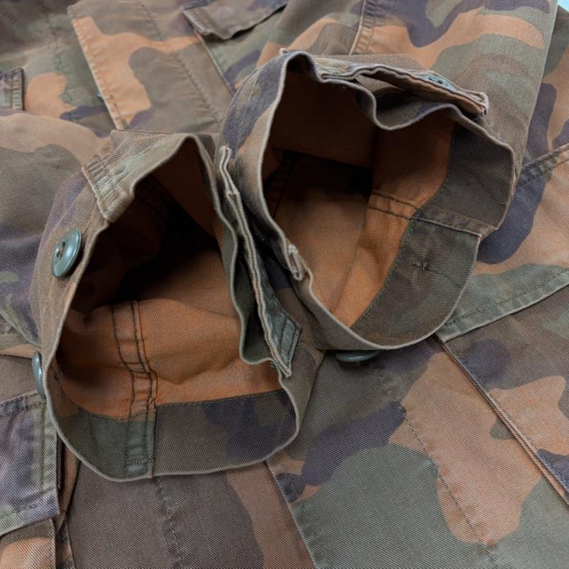 ＵＳフルギ US古着 ジャケット、上着 ジャケット、ブレザー US ARMY 後染め アメリカ軍 ウッドランド カモ ジャケット ミリタリー 迷彩 - カモフラージュ柄・迷彩 橙 / オレンジ / orange X カーキ / カーキ / khaki X 茶 / ブラウン / brown メンズ USED 古着 中古 50161499