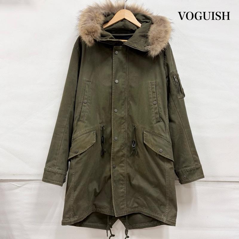 ヴォーギッシュ VOGUISH ジャケット、上着 ジャンパー、ブルゾン モッズコート ミリタリー フィールドパーカー ライナー付き ファー XL 無地 カーキ / カーキ / khaki メンズ USED 古着 中古 50161500