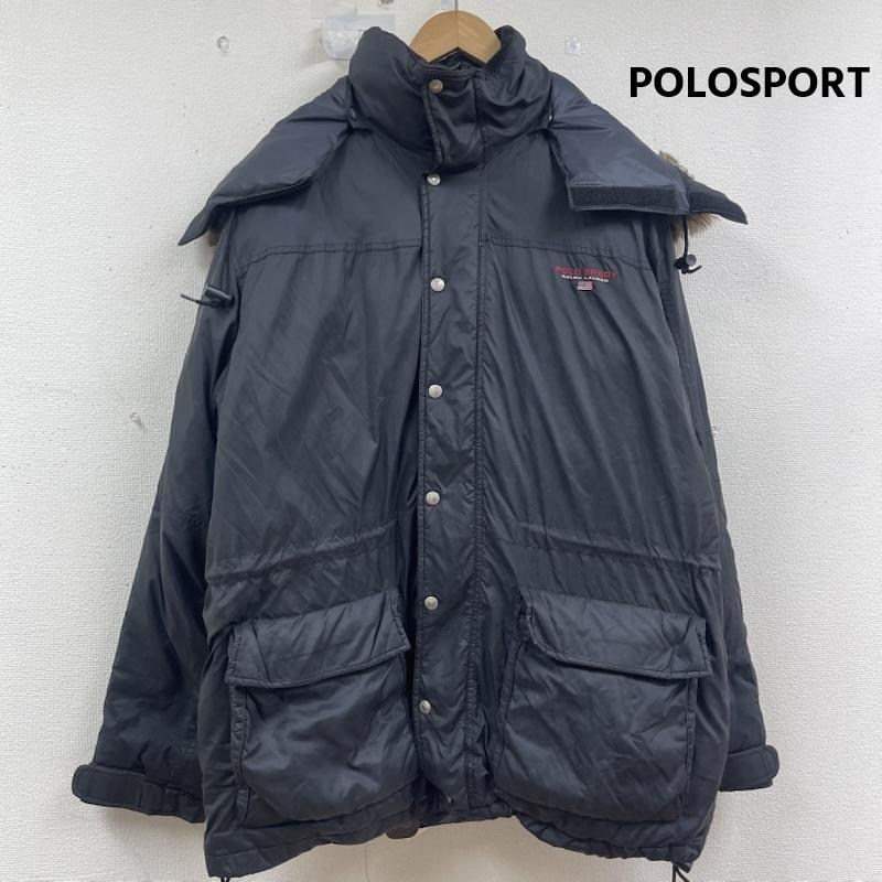 ポロスポーツラルフローレン POLOSPORT ジャケット、上着 ダウンジャケット 90s ヴィンテージ ファー ジップアップ ダウン ジャケット XL 黒 / ブラック / black メンズ USED 古着 中古 50161504