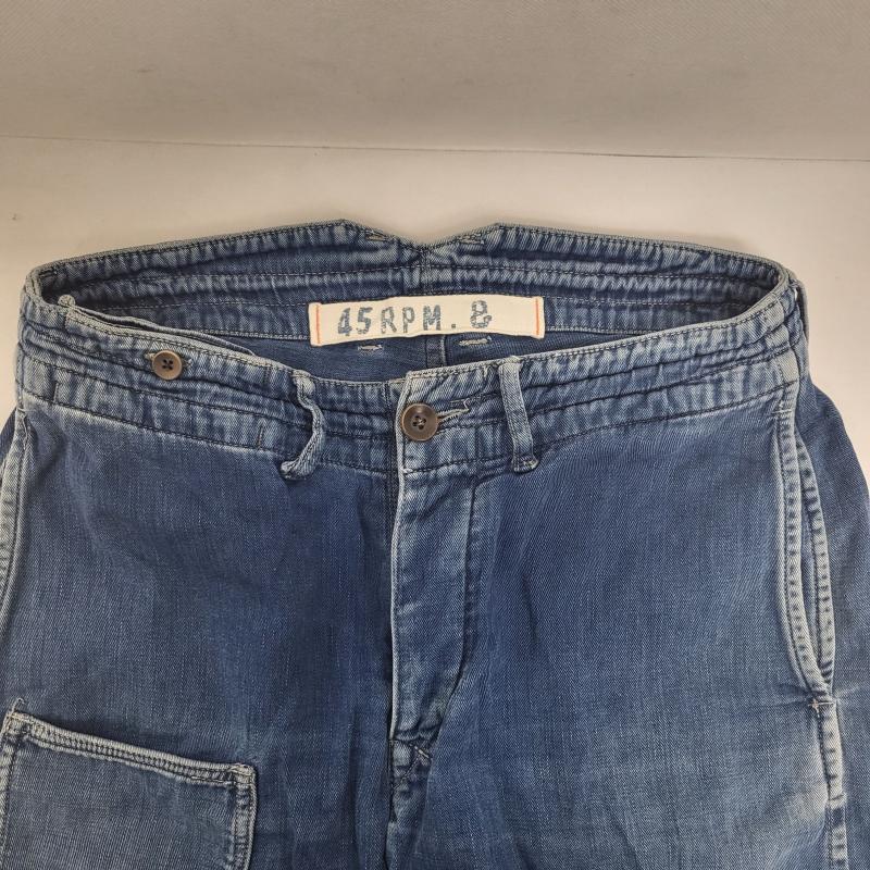 フォーティーファイブアールピーエム 45RPM パンツ ショートパンツ コットンデニムハーフパンツ インディゴ サイズ30 30インチ メンズ USED 古着 中古 50161505