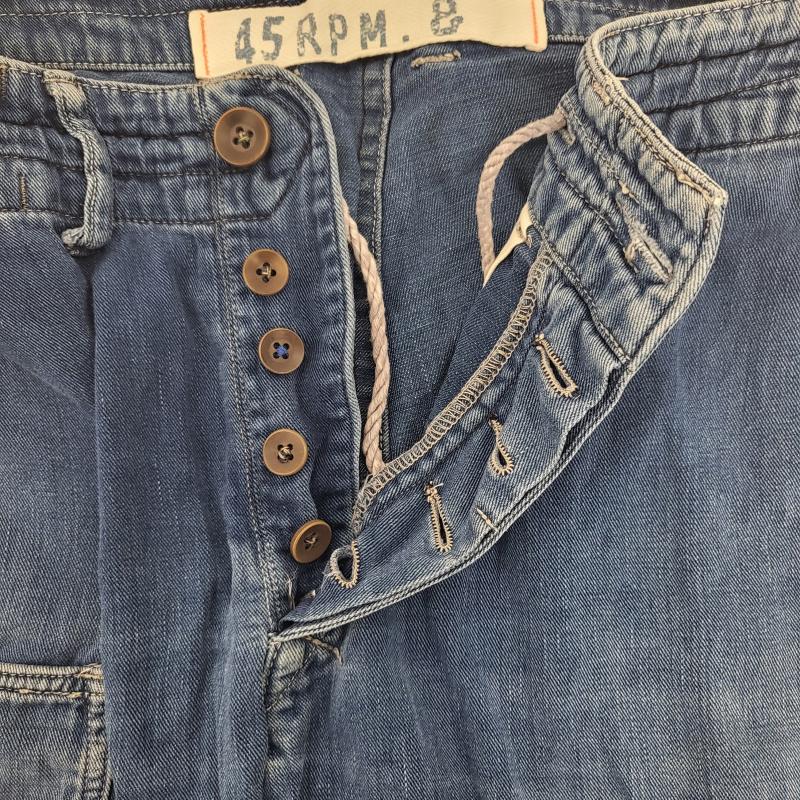 フォーティーファイブアールピーエム 45RPM パンツ ショートパンツ コットンデニムハーフパンツ インディゴ サイズ30 30インチ メンズ USED 古着 中古 50161505