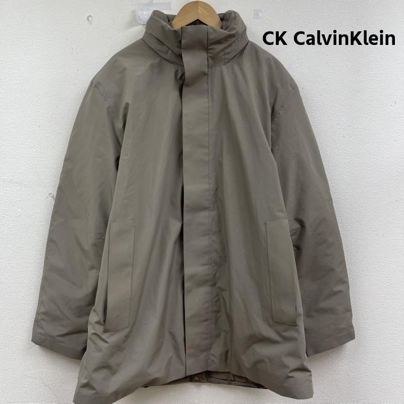 シーケーカルバンクライン CK CalvinKlein コート ダウンコート グレージュ ジップアップ ダウンコート 中綿 ジャケット ベージュ / ベージュ / beige メンズ USED 古着 中古 50161506