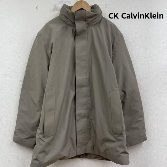 シーケーカルバンクライン CK CalvinKlein コート ダウンコート グレージュ ジップアップ ダウンコート 中綿 ジャケット ベージュ / ベージュ / beige メンズ USED 古着 中古 50161506