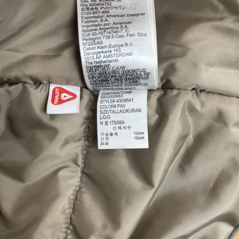 シーケーカルバンクライン CK CalvinKlein コート ダウンコート グレージュ ジップアップ ダウンコート 中綿 ジャケット ベージュ / ベージュ / beige メンズ USED 古着 中古 50161506