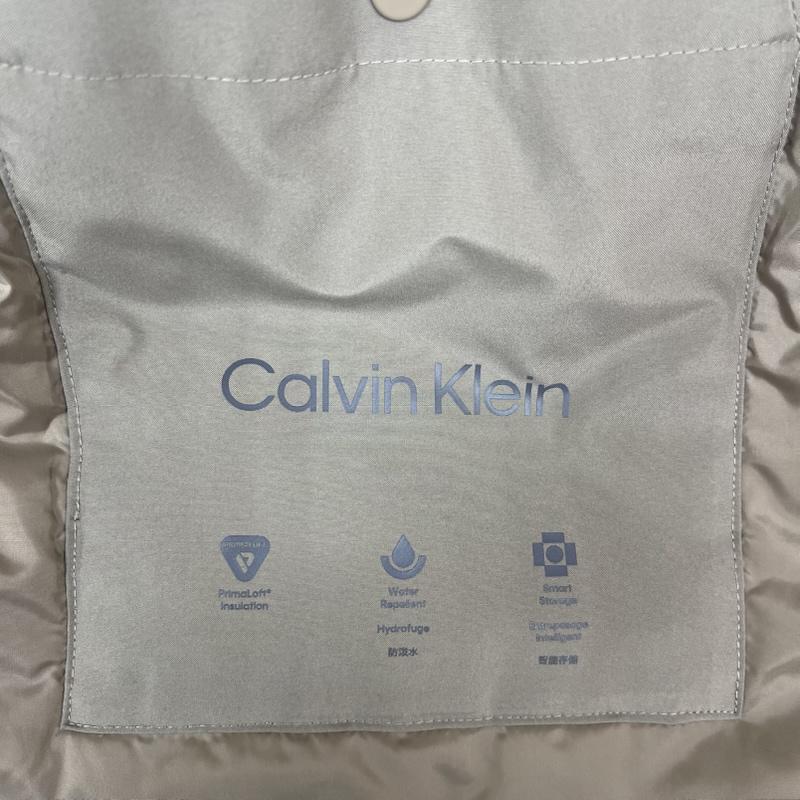シーケーカルバンクライン CK CalvinKlein コート ダウンコート グレージュ ジップアップ ダウンコート 中綿 ジャケット ベージュ / ベージュ / beige メンズ USED 古着 中古 50161506
