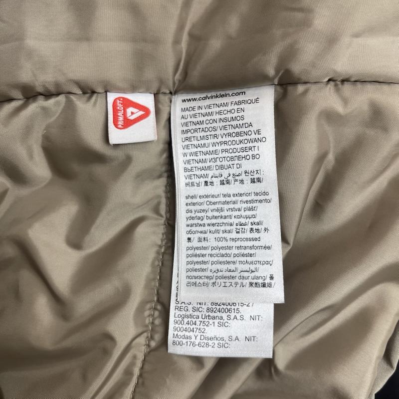 シーケーカルバンクライン CK CalvinKlein コート ダウンコート グレージュ ジップアップ ダウンコート 中綿 ジャケット ベージュ / ベージュ / beige メンズ USED 古着 中古 50161506