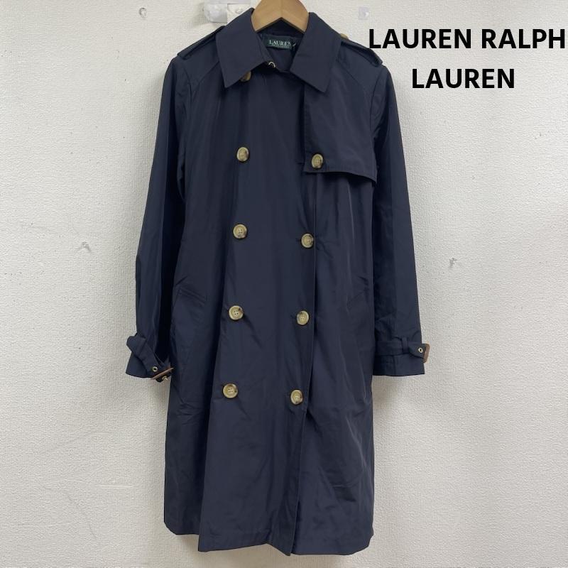 ローレンラルフローレン LAUREN RALPH LAUREN コート コート一般 ダブルブレスト ウエスト ベルトトレンチ ロング コート XS 紺 / ネイビー / navy レディース USED 古着 中古 50161515