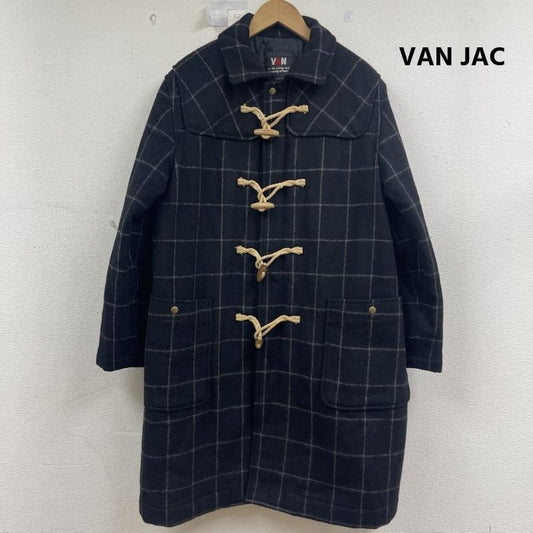 ヴァンヂャケット VAN JAC コート コート一般 ヴィンテージ ウインドウペン柄 ロング ダッフル コート 黒 / ブラック / black メンズ USED 古着 中古 50161520
