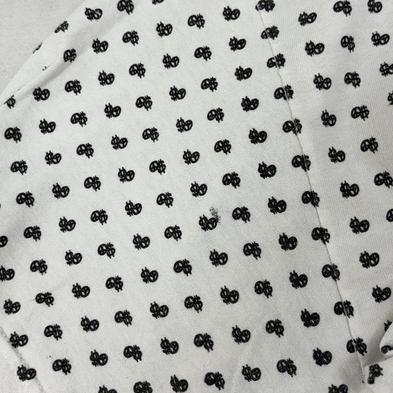 ステューシー STUSSY Tシャツ 半袖 ロゴ 総柄 ストックロゴ ビッグサイズ 半袖 クルーネック Tシャツ XL 白 / ホワイト / white X 黒 / ブラック / black メンズ USED 古着 中古 50161524