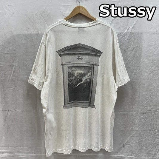 ステューシー STUSSY Tシャツ 半袖 22SS SURF TOMB PIGMENT TEE サーフ トゥーム ピグメント ストックロゴ Tシャツ XL 白 / ホワイト / white メンズ USED 古着 中古 50161530