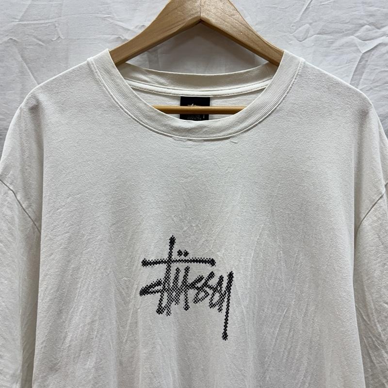 ステューシー STUSSY Tシャツ 半袖 22SS SURF TOMB PIGMENT TEE サーフ トゥーム ピグメント ストックロゴ Tシャツ XL 白 / ホワイト / white メンズ USED 古着 中古 50161530