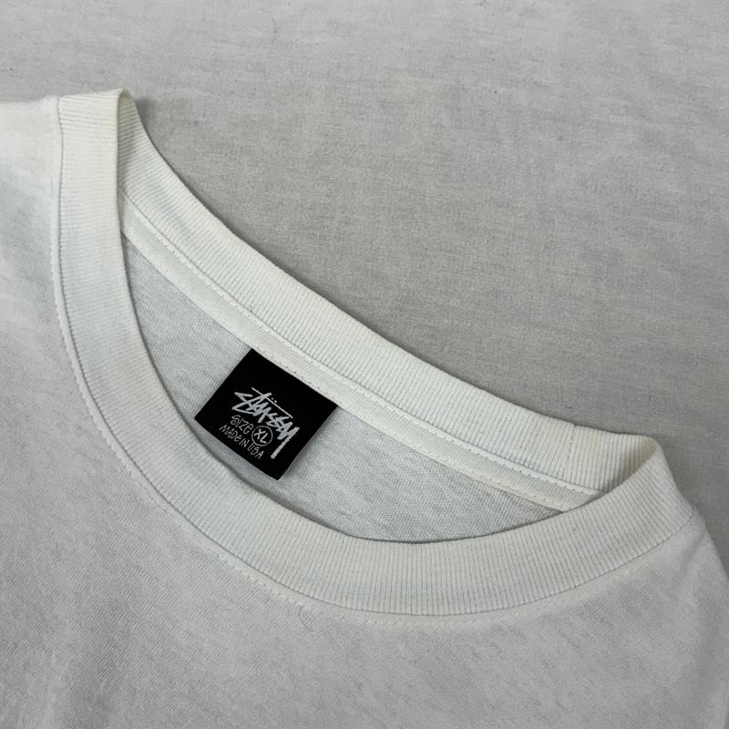ステューシー STUSSY Tシャツ 半袖 22SS SURF TOMB PIGMENT TEE サーフ トゥーム ピグメント ストックロゴ Tシャツ XL 白 / ホワイト / white メンズ USED 古着 中古 50161530