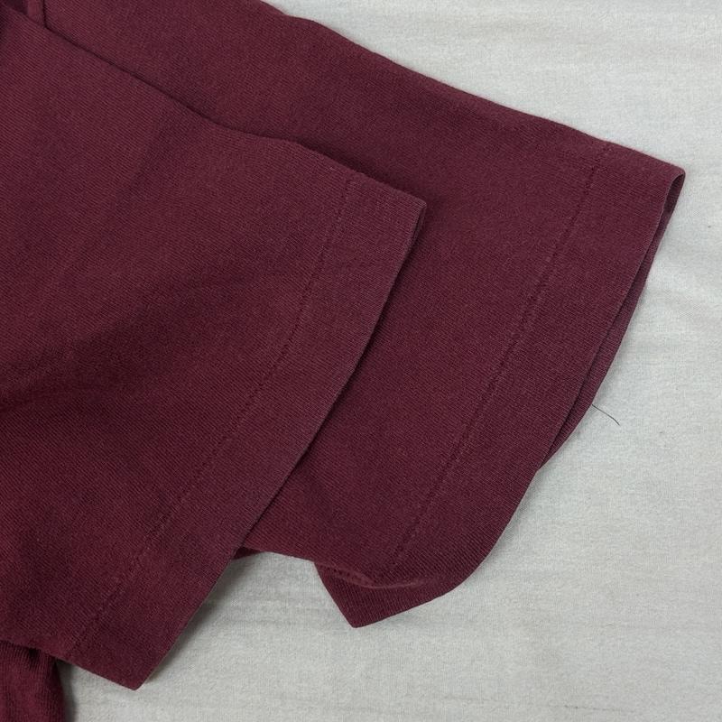 ステューシー STUSSY Tシャツ 半袖 90年代 ビンテージ USA製 チェックロゴ クルーネック 半袖 Tシャツ 90s VINTAGE S えんじ / ワインレッド / dark red メンズ USED 古着 中古 50161531