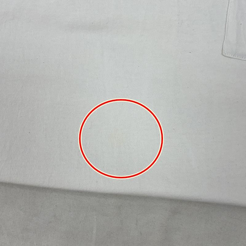 ステューシー STUSSY Tシャツ 半袖 クラウンロゴ 刺繍 ポケット Tシャツ ポケT ビッグサイズ XL 白 / ホワイト / white メンズ USED 古着 中古 50161532