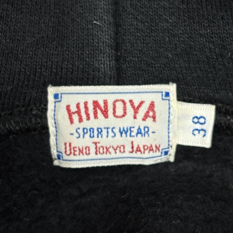 古着 USED パーカー 長袖 HINOYA ヒノヤ プルオーバー フーディ スウェット パーカー ヘビーウェイト 裏起毛 38 黒 / ブラック / black メンズ USED 古着 中古 50161535