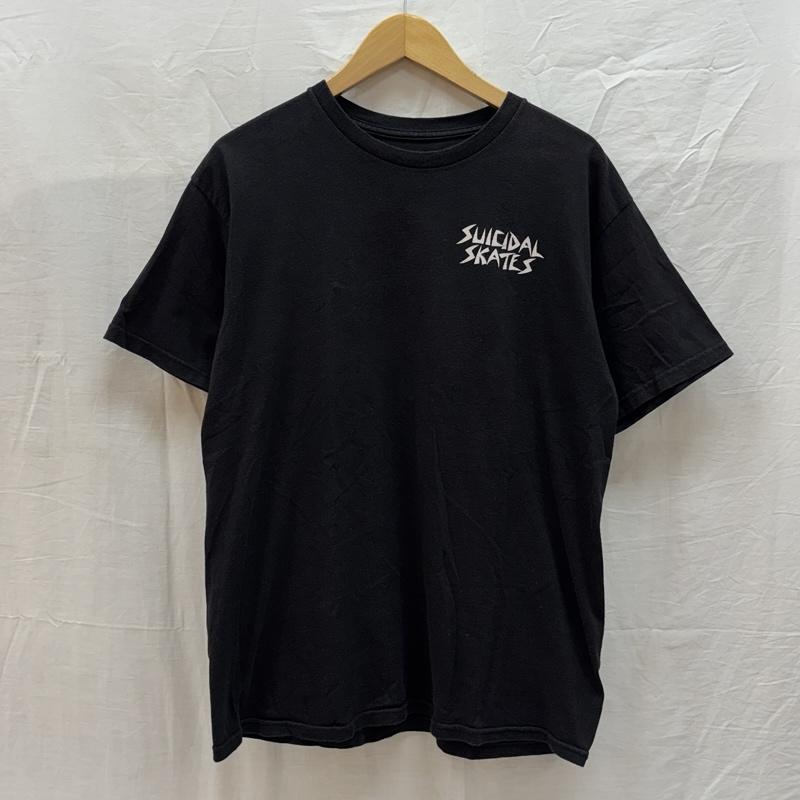 古着 USED Tシャツ 半袖 スイサイダルテンデンシー SUICIDAL SKATE Sロゴ プリント クルーネック Tシャツ USA製 M 黒 / ブラック / black メンズ USED 古着 中古 50161541