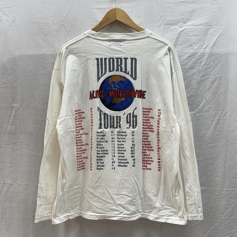 古着 USED Tシャツ 長袖 KISS キス ツアー バンド Tシャツ 長袖 バンT ロンT L 白 / ホワイト / white メンズ USED 古着 中古 50161543