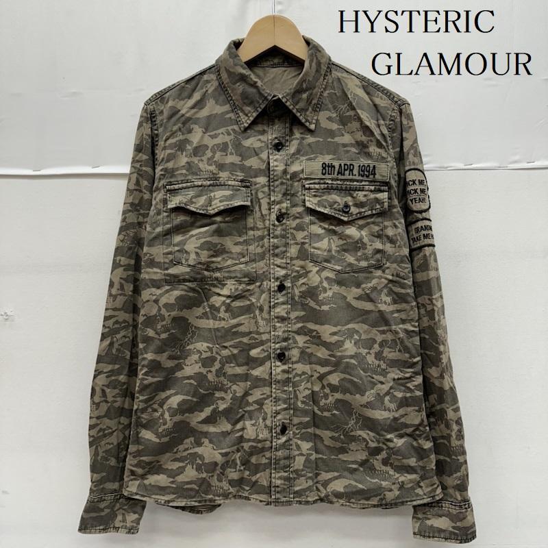 ヒステリックグラマー HYSTERIC GLAMOUR シャツ、ブラウス 長袖 迷彩 タイガー カモ ミリタリー シャツ カートコバーン 4AH-1652 M カーキオリーブ / カーキオリーブ / メンズ USED 古着 中古 50161545