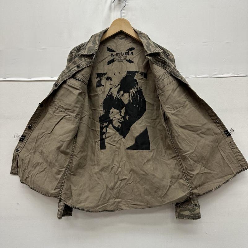 ヒステリックグラマー HYSTERIC GLAMOUR シャツ、ブラウス 長袖 迷彩 タイガー カモ ミリタリー シャツ カートコバーン 4AH-1652 M カーキオリーブ / カーキオリーブ / メンズ USED 古着 中古 50161545