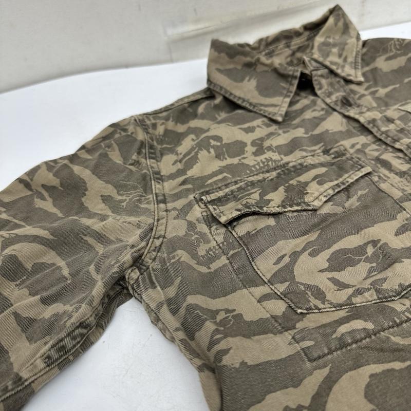 ヒステリックグラマー HYSTERIC GLAMOUR シャツ、ブラウス 長袖 迷彩 タイガー カモ ミリタリー シャツ カートコバーン 4AH-1652 M カーキオリーブ / カーキオリーブ / メンズ USED 古着 中古 50161545