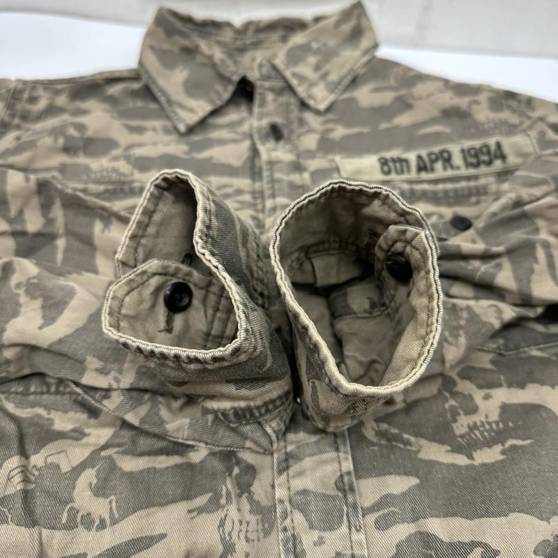 ヒステリックグラマー HYSTERIC GLAMOUR シャツ、ブラウス 長袖 迷彩 タイガー カモ ミリタリー シャツ カートコバーン 4AH-1652 M カーキオリーブ / カーキオリーブ / メンズ USED 古着 中古 50161545