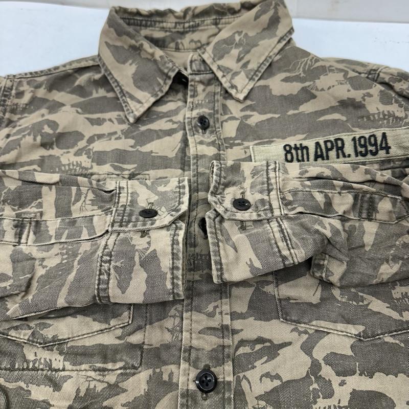 ヒステリックグラマー HYSTERIC GLAMOUR シャツ、ブラウス 長袖 迷彩 タイガー カモ ミリタリー シャツ カートコバーン 4AH-1652 M カーキオリーブ / カーキオリーブ / メンズ USED 古着 中古 50161545