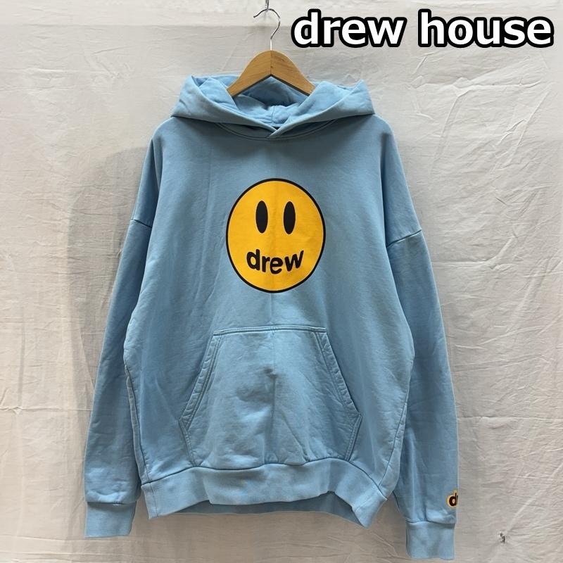 古着 USED パーカー 長袖 drew house ドリュー ハウス スマイルロゴ プルオーバー フーディ スウェット パーカー S 水色 / ライトブルー / メンズ USED 古着 中古 50161549