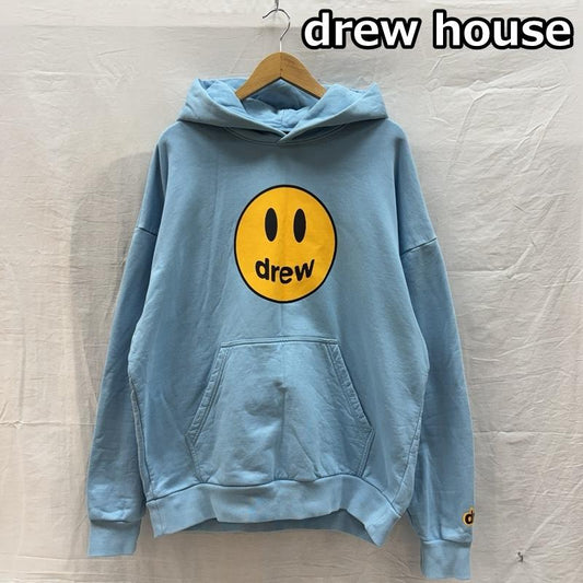古着 USED パーカー 長袖 drew house ドリュー ハウス スマイルロゴ プルオーバー フーディ スウェット パーカー S 水色 / ライトブルー / メンズ USED 古着 中古 50161549