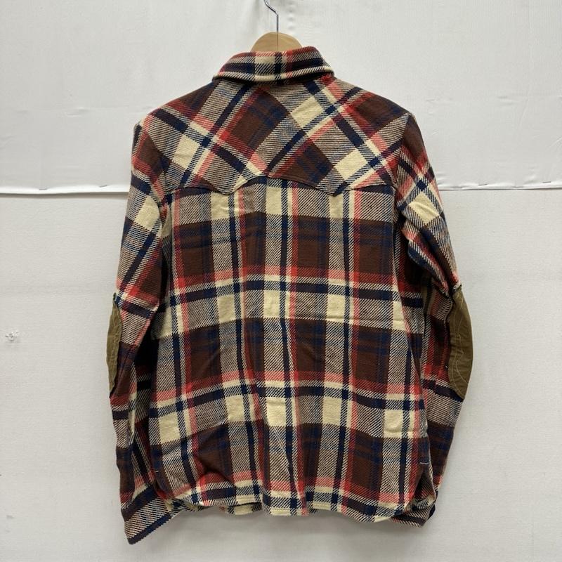 アベイシングエイプ A BATHING APE シャツ、ブラウス 長袖 エルボーパッチ ラブジェネ チェック フランネル シャツ S メンズ USED 古着 中古 50161550