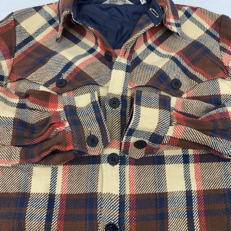 アベイシングエイプ A BATHING APE シャツ、ブラウス 長袖 エルボーパッチ ラブジェネ チェック フランネル シャツ S メンズ USED 古着 中古 50161550