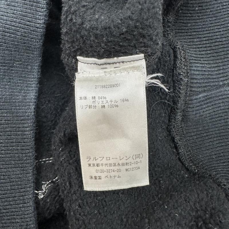 ポロラルフローレン POLO RALPH LAUREN トレーナー 長袖 22AW Plaid Tuxedo Polo Bear Jumper ポロベア プリント スウェット M 黒 / ブラック / black メンズ USED 古着 中古 50161552