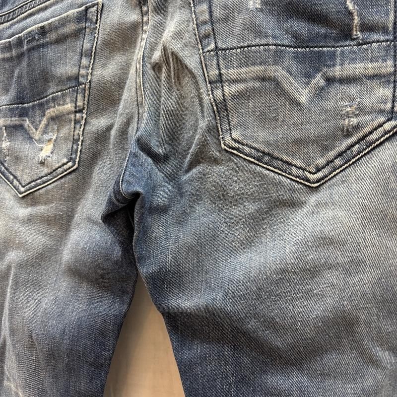 ディーゼル DIESEL パンツ デニム、ジーンズ THOMMER ダメージリペア加工 ストレッチ スリム デニム パンツ 30インチ メンズ USED 古着 中古 50161553