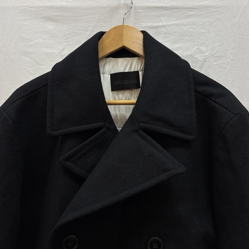 ディーゼル ブラック ゴールド DIESEL BLACK GOLD コート ピーコート ジップデザイン ウール ピーコート 46 黒 / ブラック / black メンズ USED 古着 中古 50161554